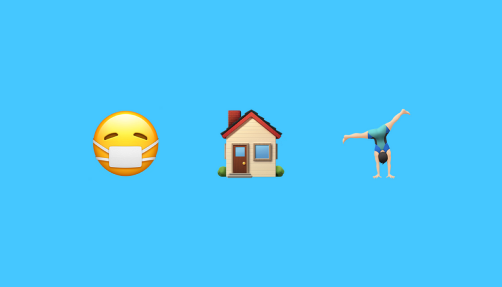 Emojis: Wearing a mask, House, Exercising