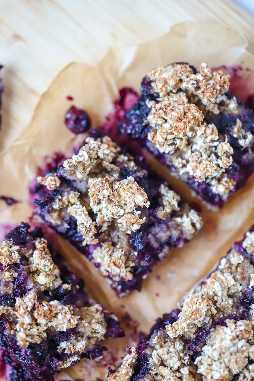 Blueberry oat squares