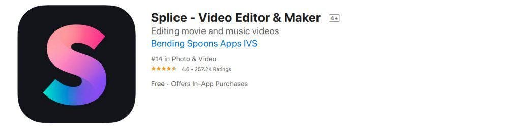 Splice app store download screen