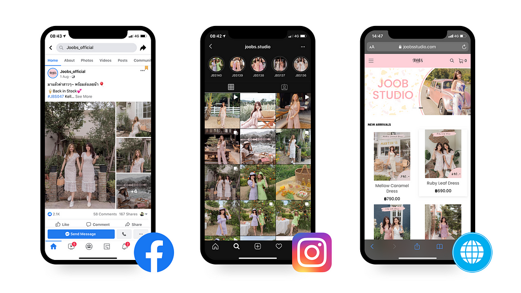 Compare Facebook Instagram Website