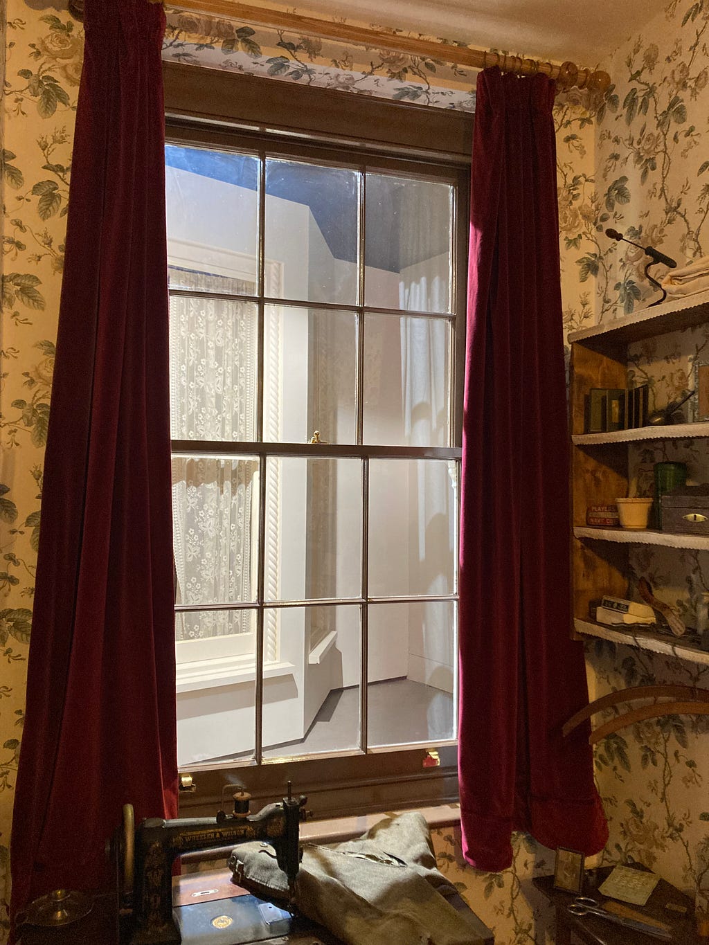 An example of a sash window, seen from within a home (Museum of the Home, London). Photo: Frances Forbes-Carbines