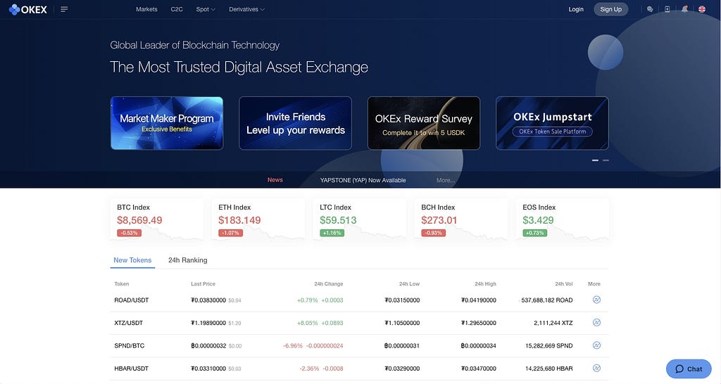 OKEX cryptocurrency exchange