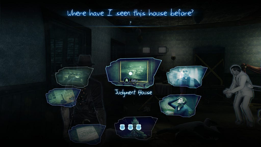 “Where have I seen this house?” is the question and the only house clue is “Judgement House”.