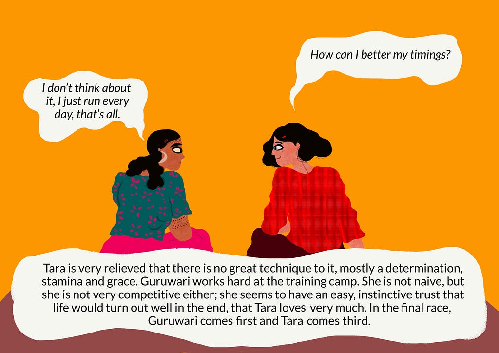Guruwari and Tara are chatting. Guruwari answers Tara’s question on how she can better her timings.