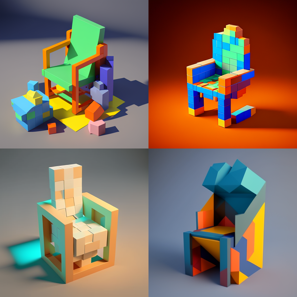 chairs, voxel