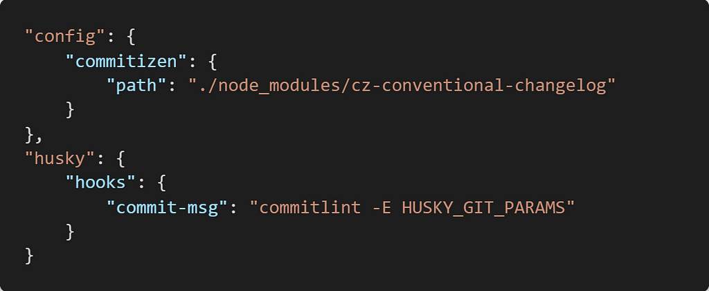 Configuration de commitizen et husky