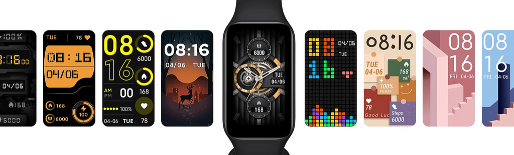 Various screen savers for Xiaomi Mi Band 8 Active