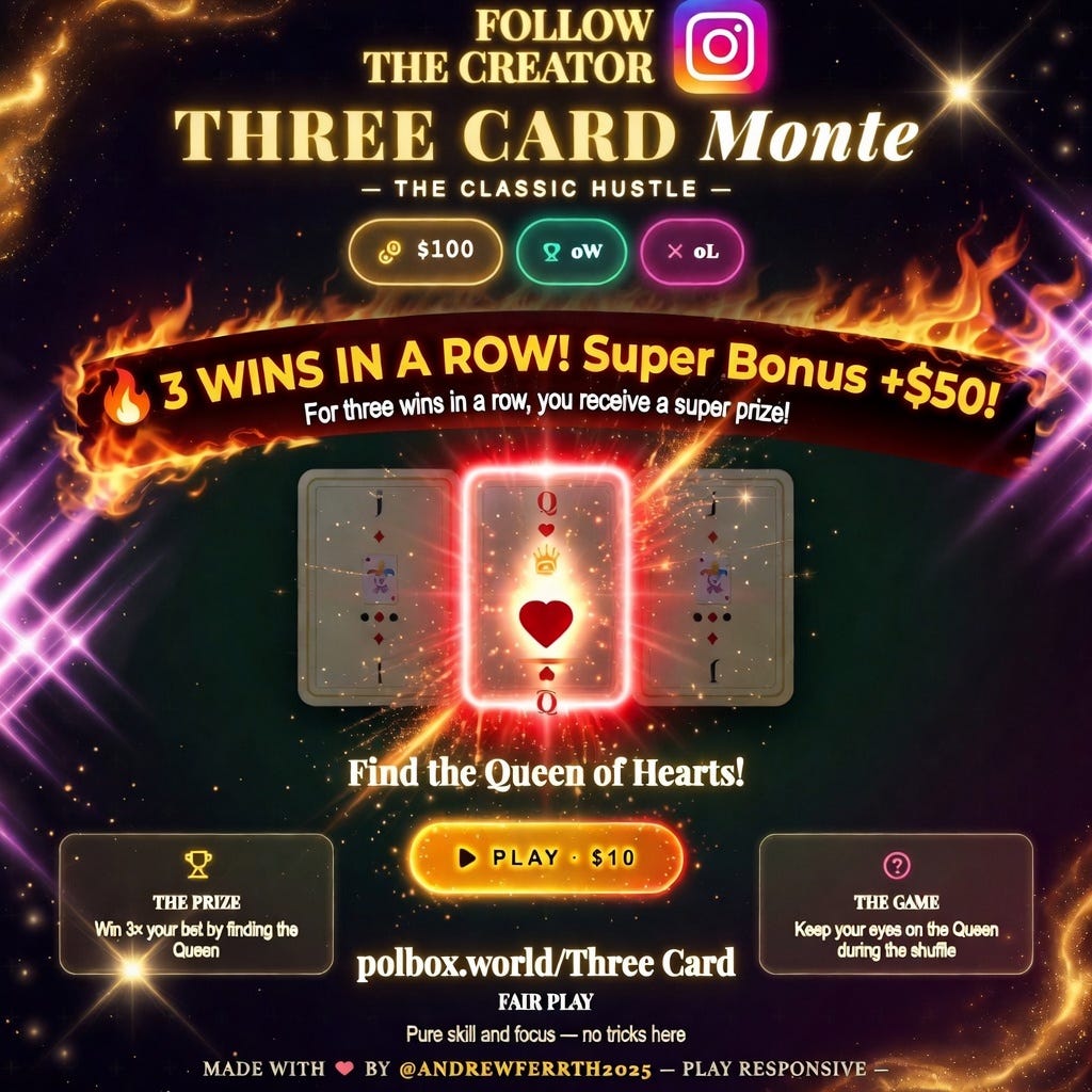 How I Beat Three Card Monte Three Times in a Row