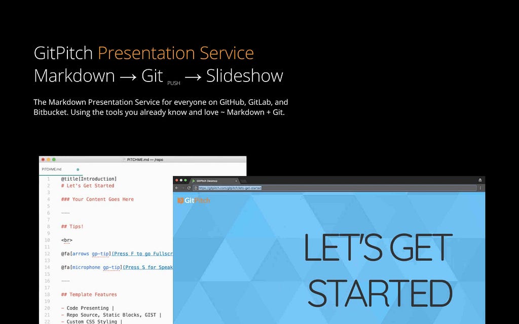 presentation with markdown