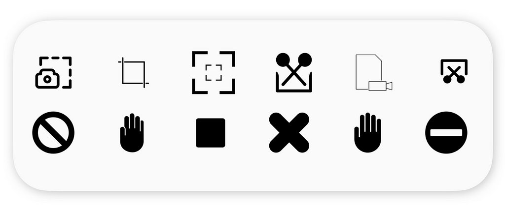 Example icons for inspiration