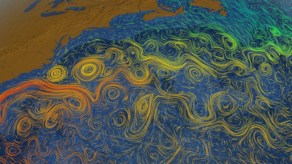 Map of ocean currents