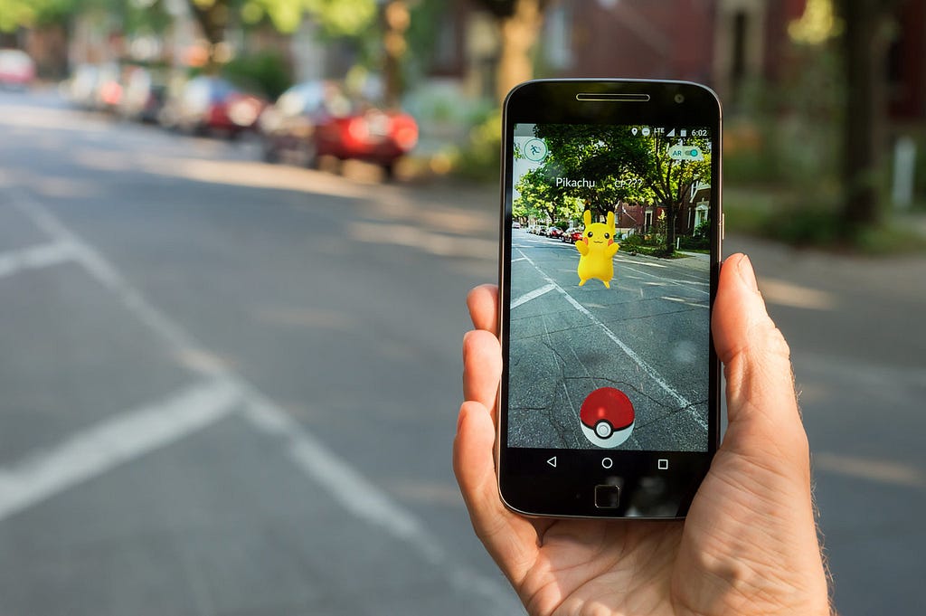 Pokemon Go using AR Cloud