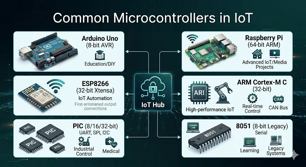 Common Microcontrollers in IoT
