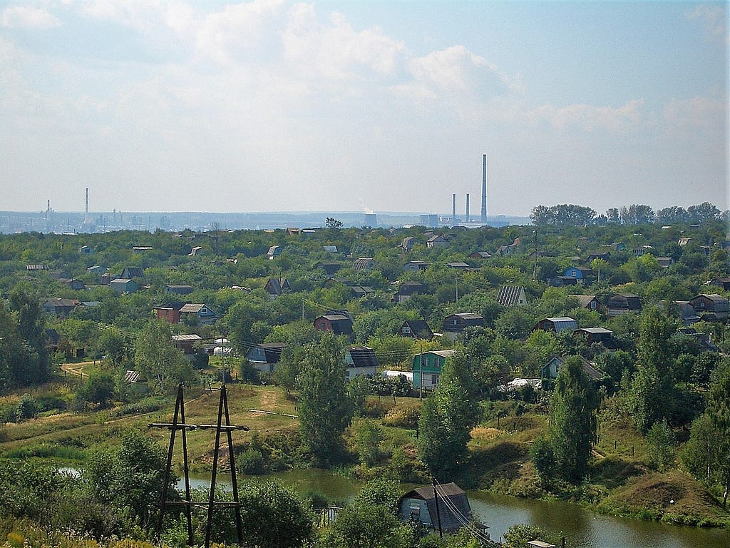 Dachas in Kstovo, Nizhny Novgorod Oblast.