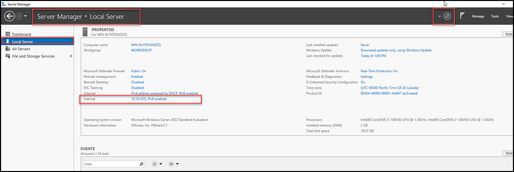 Figure 25- shows the Internal network IP is assigned to 10.10.10.5. https://medium.com/r3d-buck3t