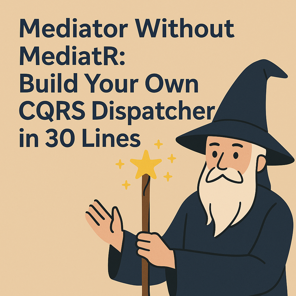 Mediator Without MediatR: Build Your Own CQRS Dispatcher in 30 Lines