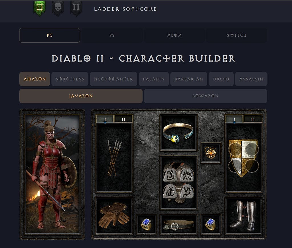 Diablo II — Character Builder on ItemD2R