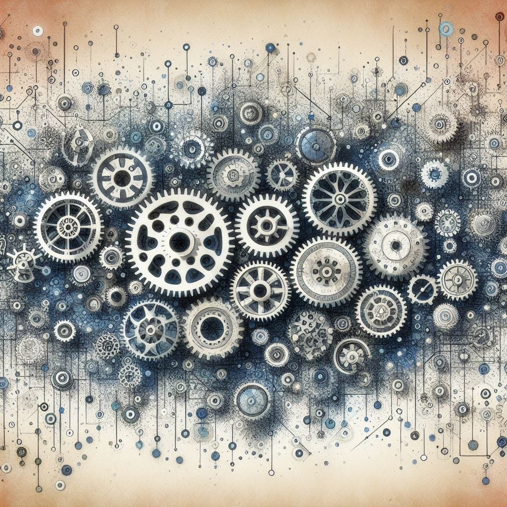 network of interconnected gears