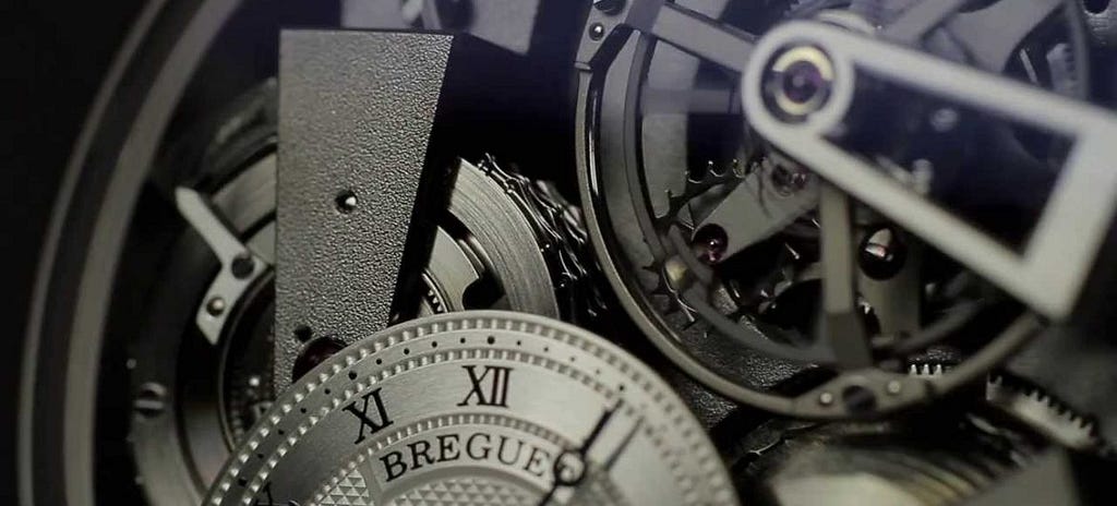 close up of a Breguet Tradition watch