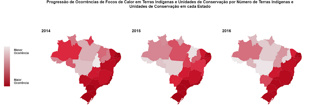 Progressão de Ocorrências de Focos de Calor em Unidades de Conservação