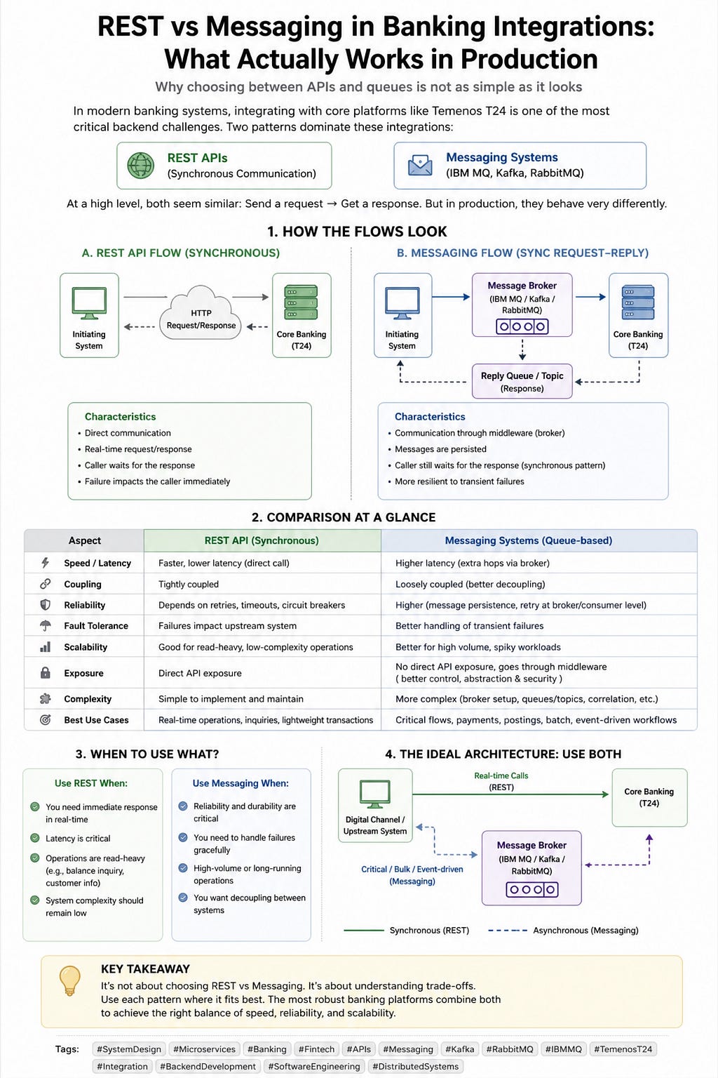 REST vs Messaging in Banking Integrations: What Actually
 Works in Production