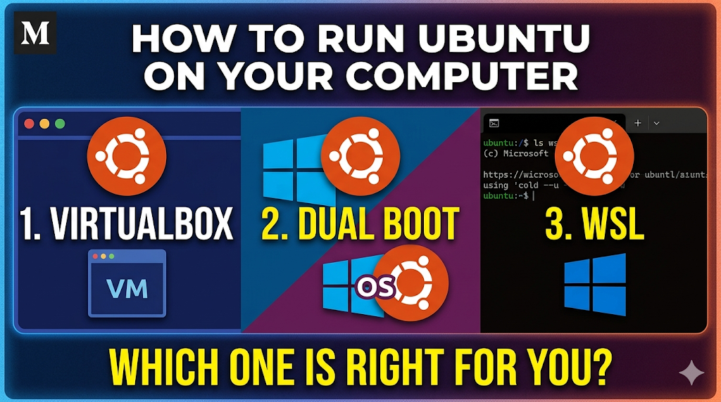 How to Run Ubuntu on Your Computer: VirtualBox, Dual Boot, and WSL — Which One is Right for You?