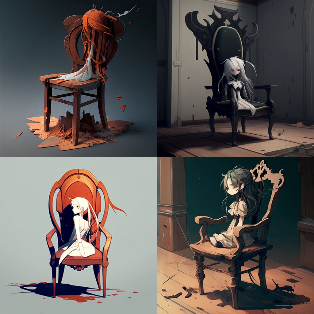 chairs, anime