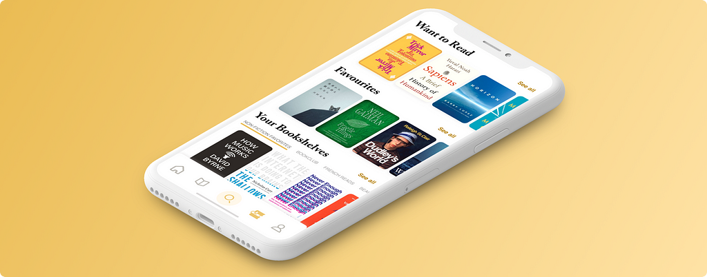 Updated Goodreads design — shelf