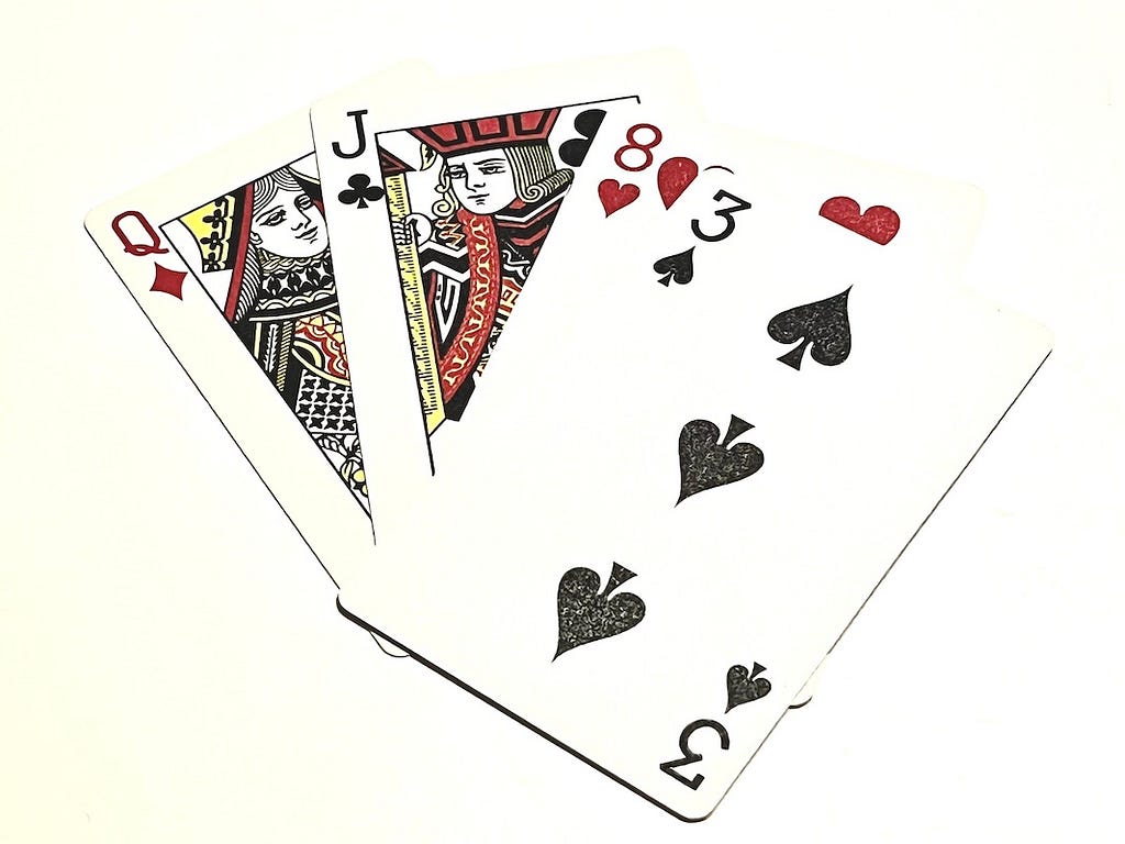 four playing cards