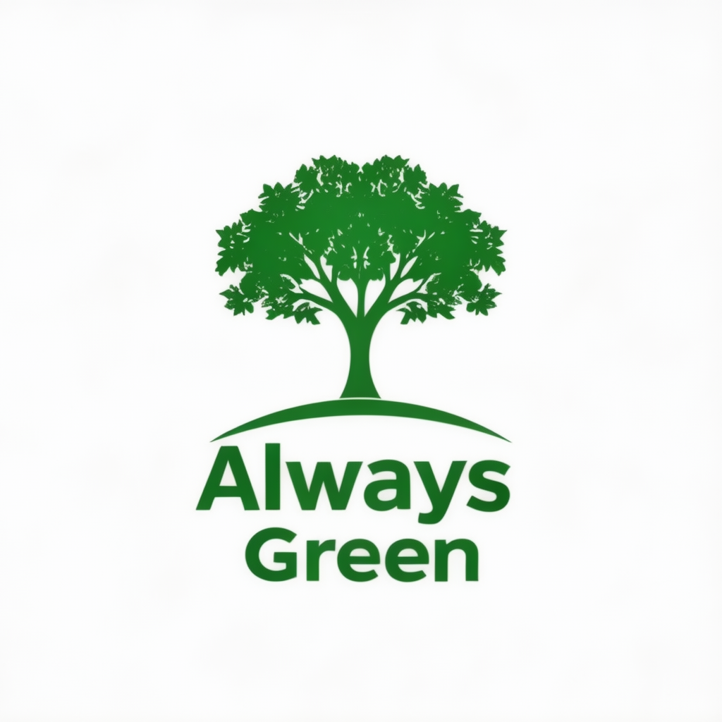 Stable Cascade generated logo version 3 for a lawn care business called “Always Green”.