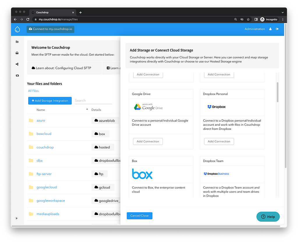 dropbox sftp ftp file automation