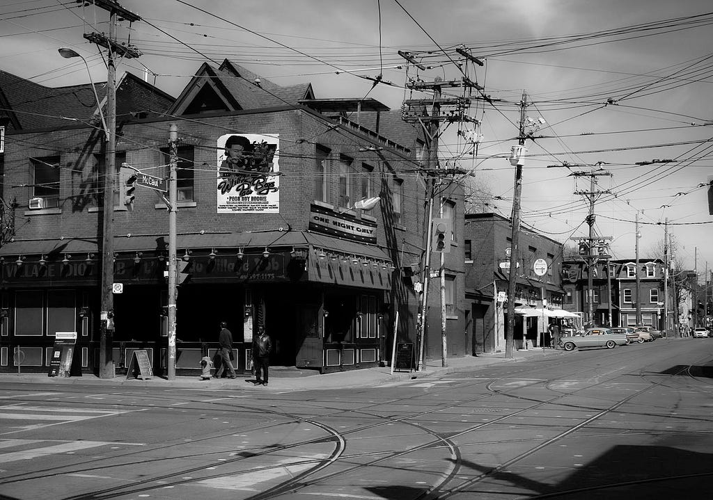 a corner pub in a city