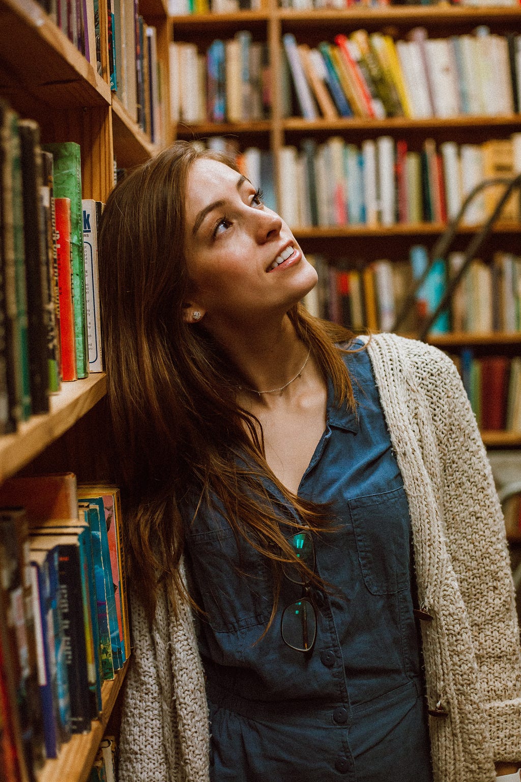 Image of woman in library