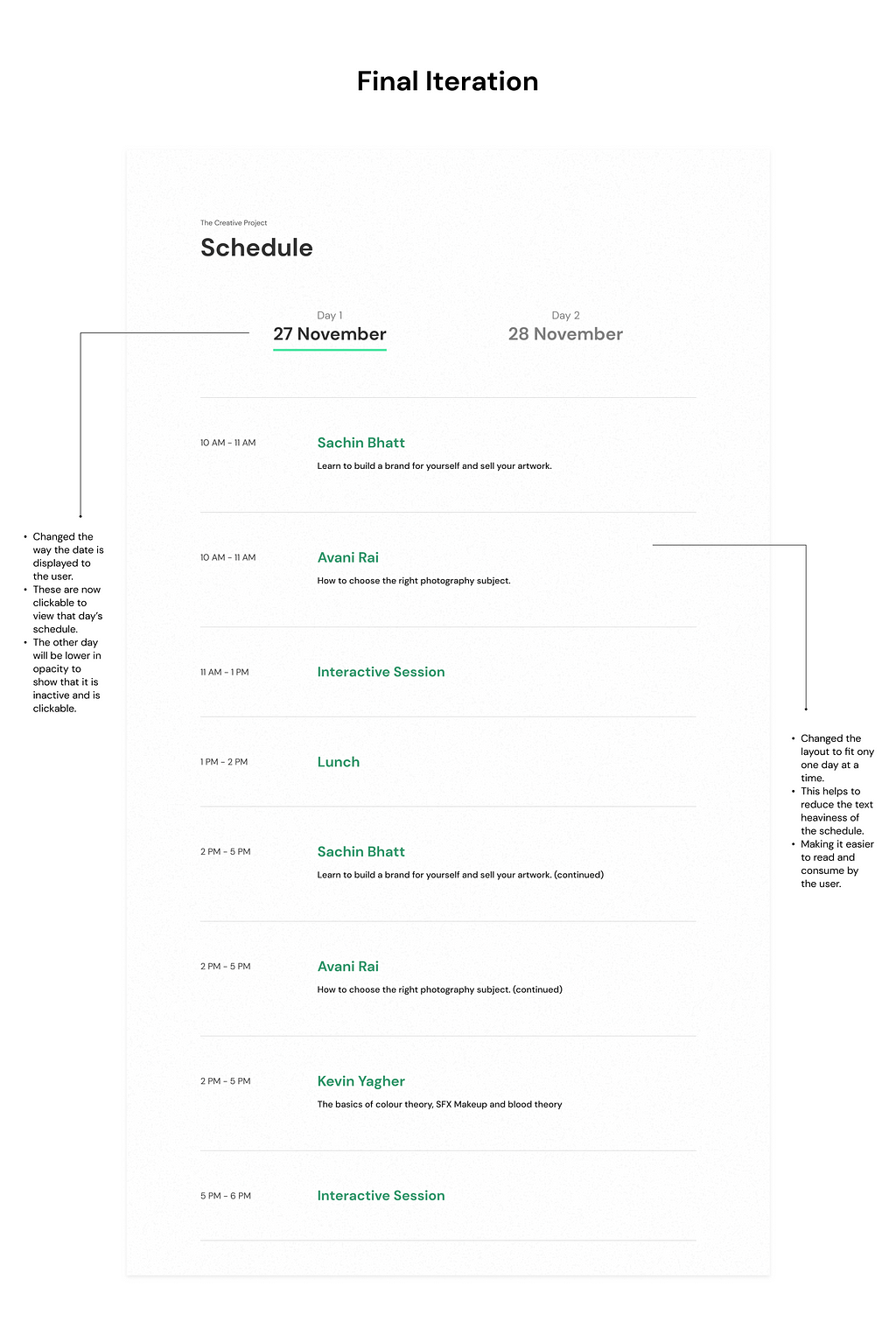 schedule final