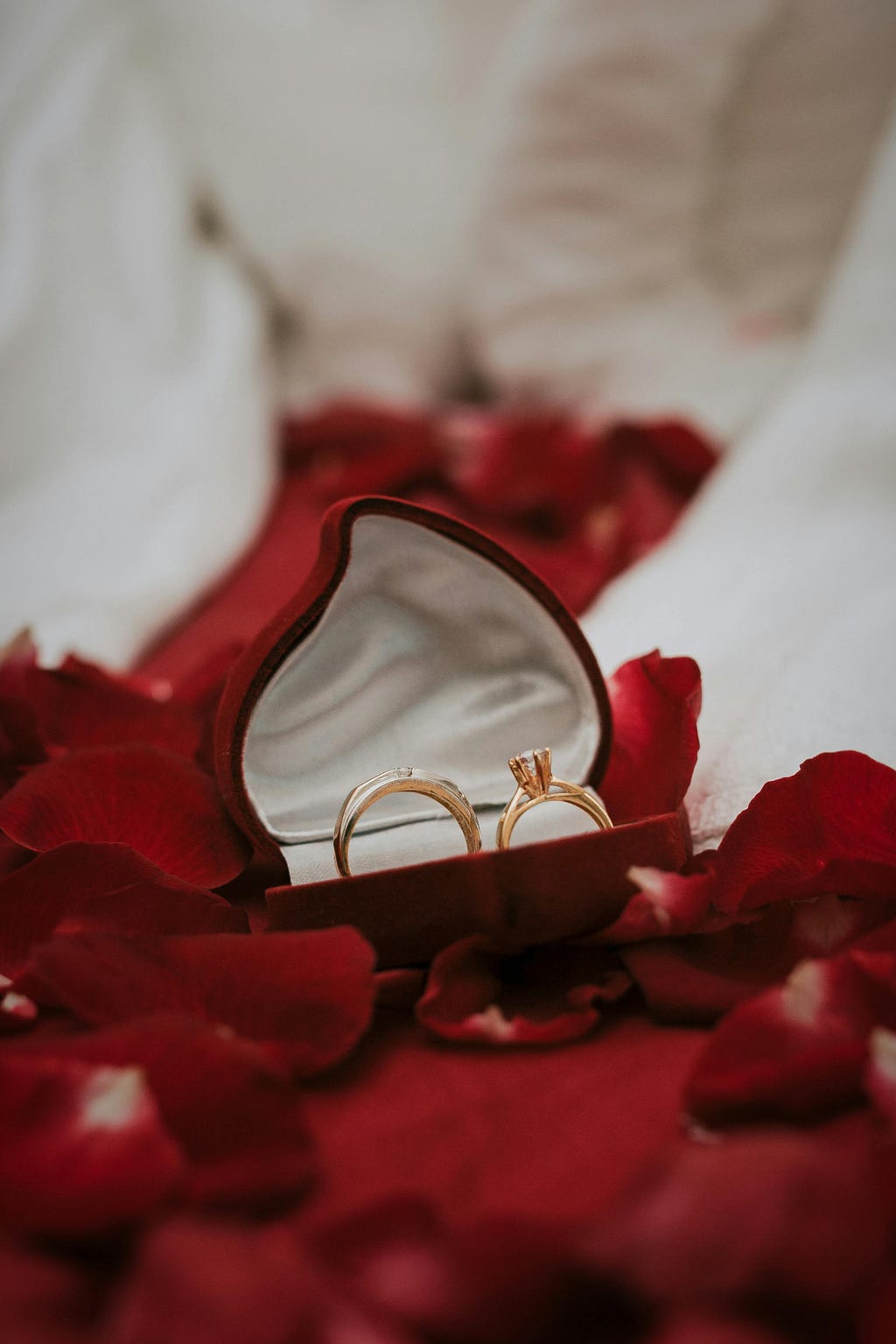 A box of two marriage rings