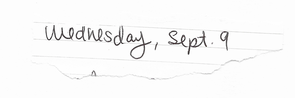 Wednesday, Sept. 9