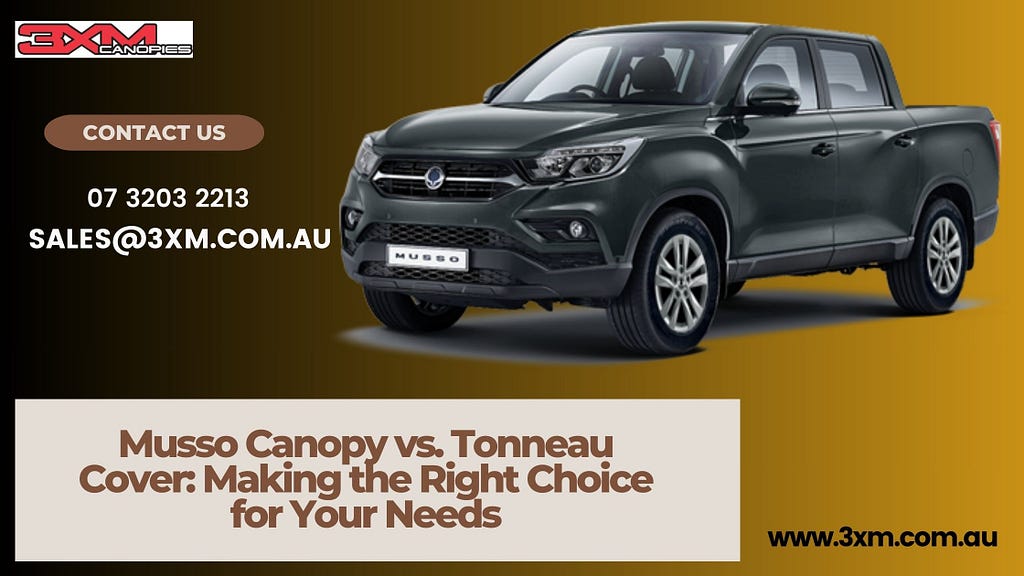 Discover the differences between Musso canopy and tonneau cover to choose the best truck bed solution for your needs. Explore features, benefits, and customisation options.