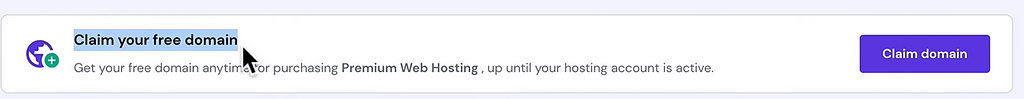 Claiming Your Free Domain