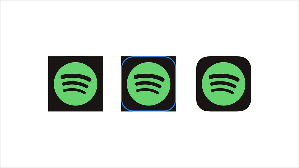 Spotify icon with Apple’s App Store masking