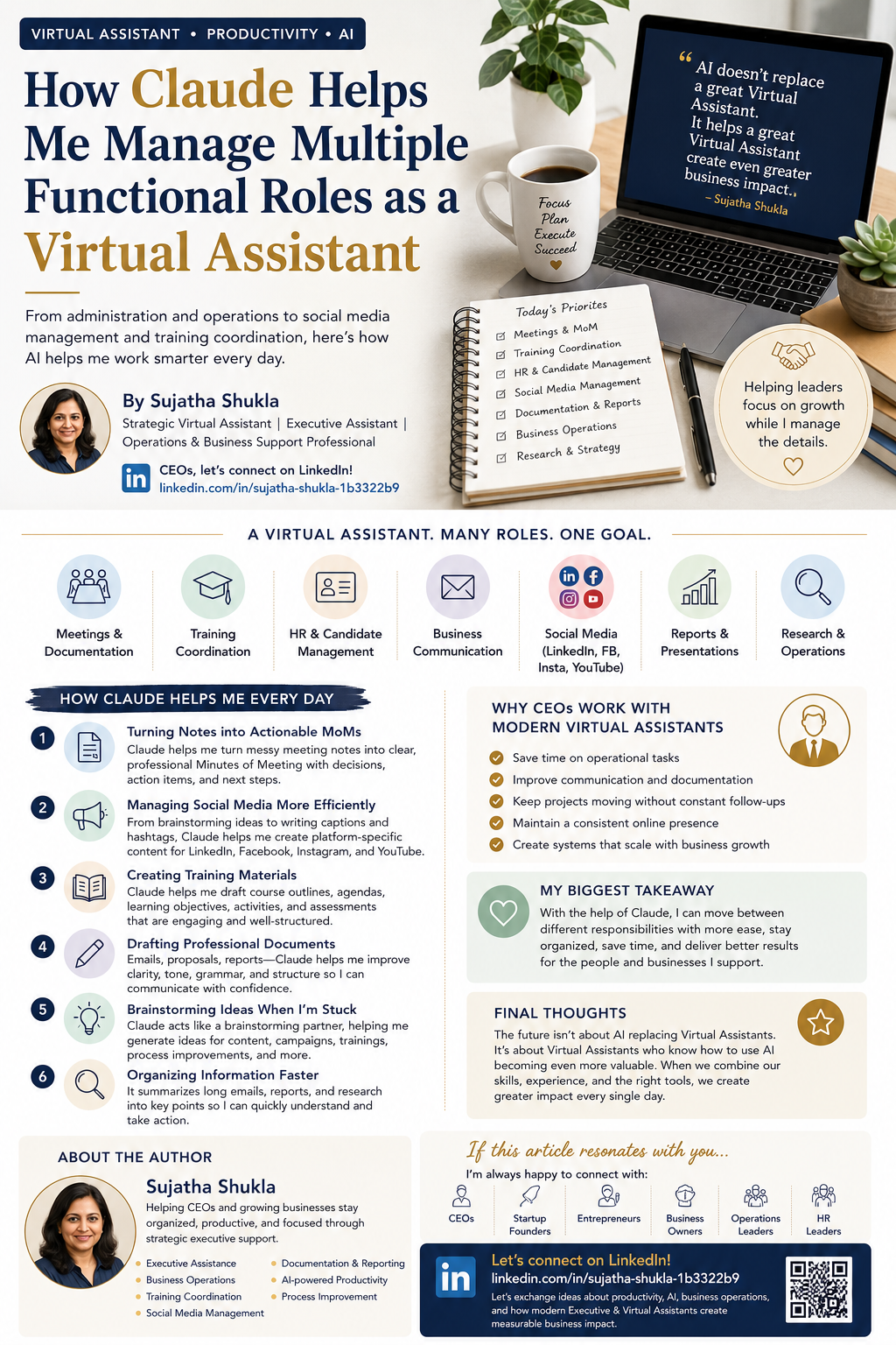 How Claude Helps Me Manage Multiple Functional Roles as a Virtual Assistant