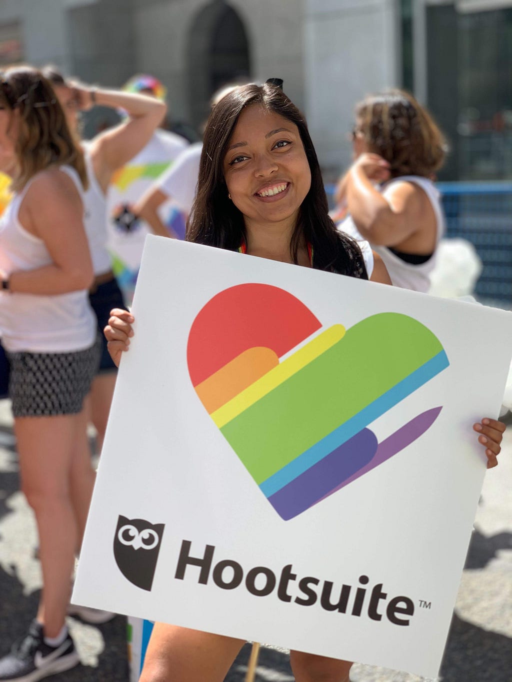 Repping Hootsuite at the Pride Parade