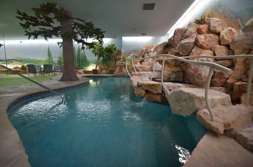 A photo of the Underground House pool.