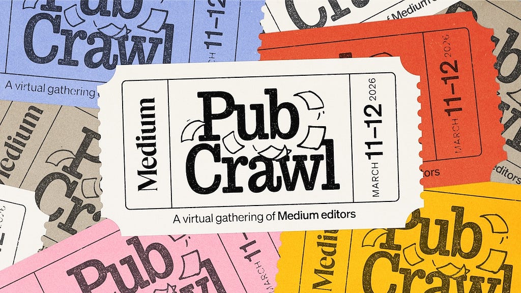 A logo for Pub Crawl 2026 is shown featuring the dates: March 11 and 12, 2026. It features a colorful design inspired by raffle tickets.
