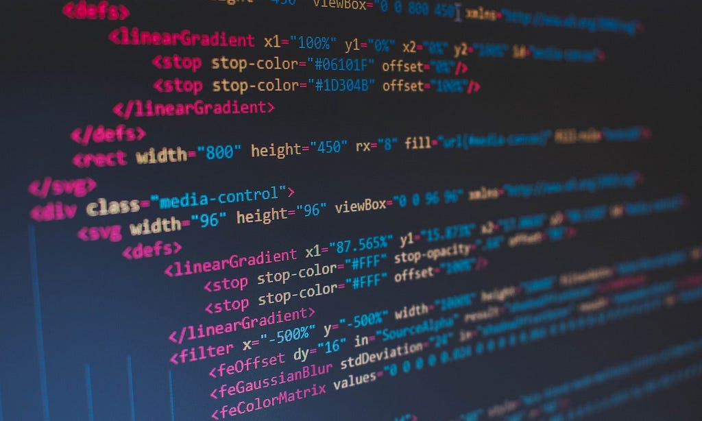 A photo of flowing computer code.