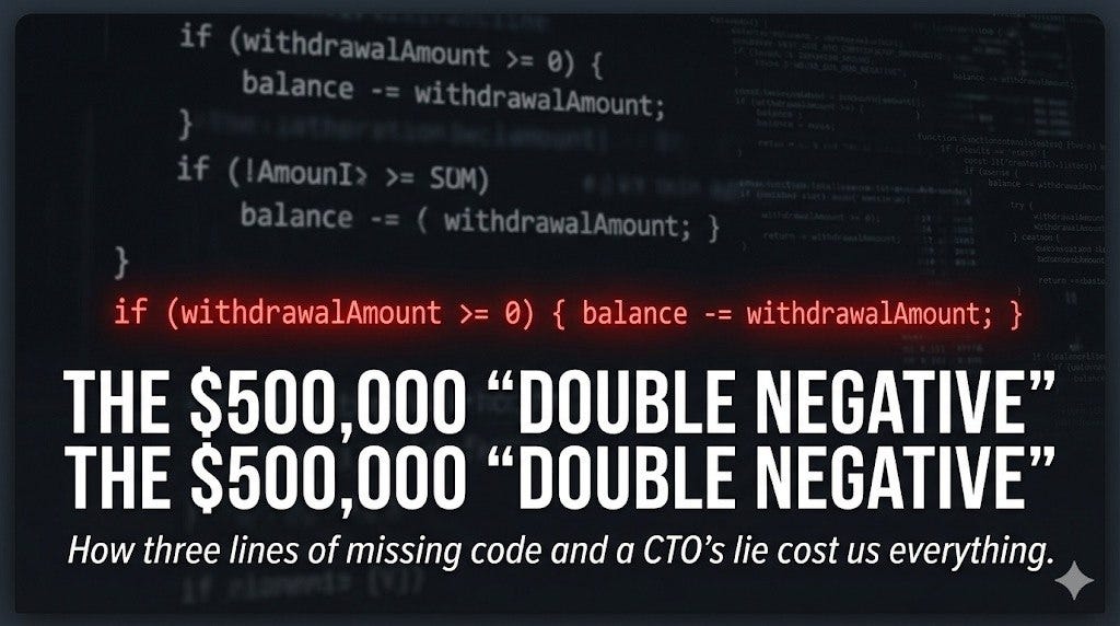The $500,000 Hack, the CTO Who Lied, and Everything I Should Have Done Differently