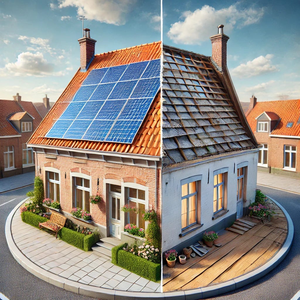 Woning met zonnepanelen maar wat ligt eronder? Asbesthoudende menuiserite onderdakplaten