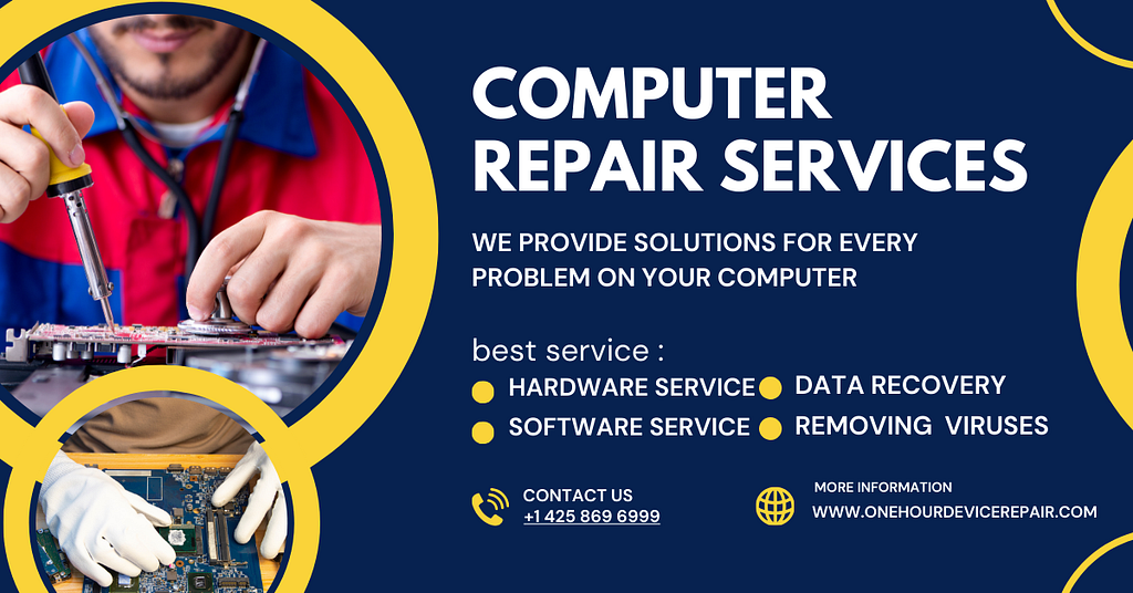 technician repair laptop and computer device in issaquah