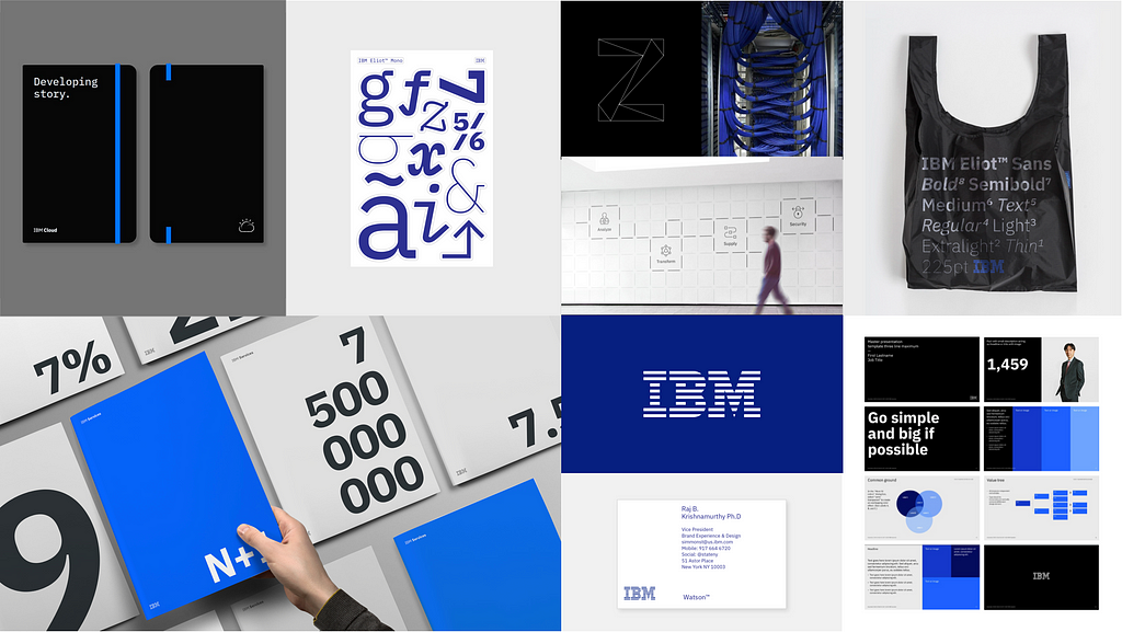 One color palette informing designs of print collateral, industrial design, and event spaces.
