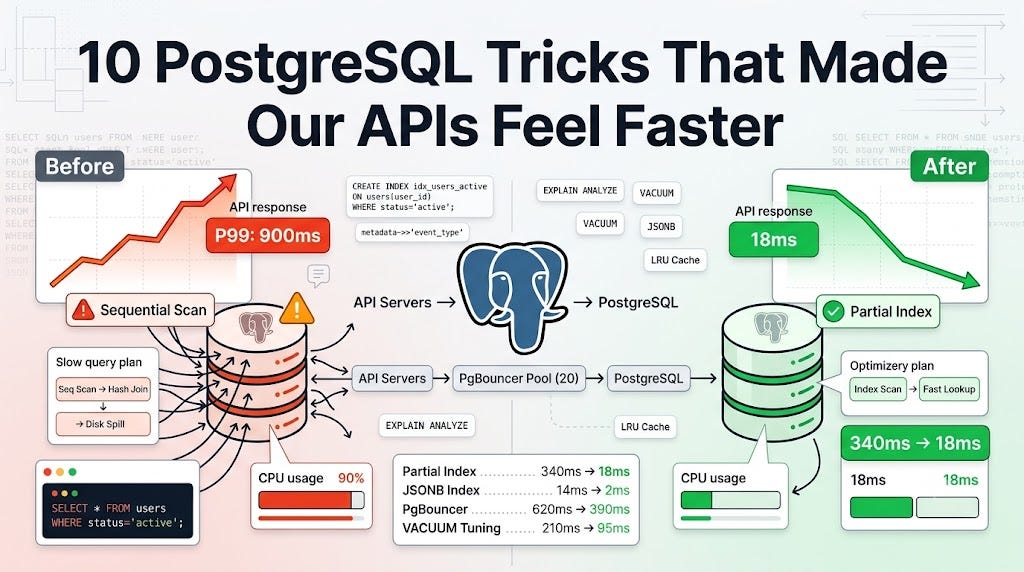 10 PostgreSQL Tricks That Made Our APIs Feel Faster