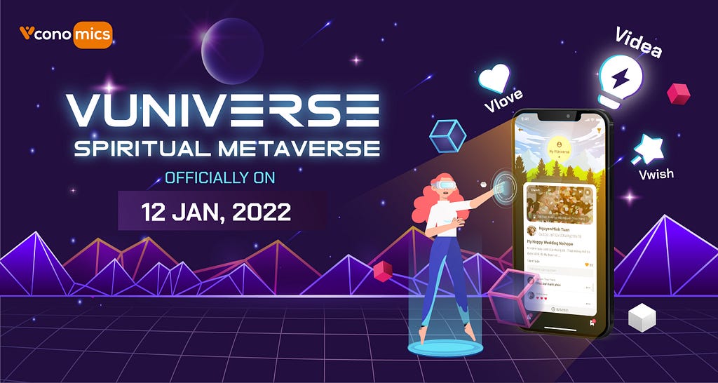 Vconomics spiritual metaverse — Vuniverse will be launched on 12 Jan 2022